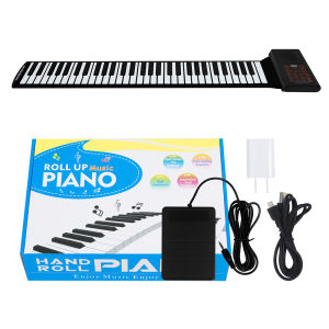 IRIN | EP-15 61-Key Roll-Up Electronic Piano Portable Bluetooth Keyboard with Built-in Speaker Rechargeable Battery & Headphone Jack