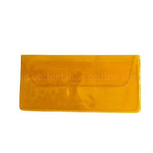 2-Pieces Transparent Money/Bills Envelope with Strap Lock (2 pockets)