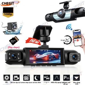 Camera Hành Trình Ô Tô 4Lens 360 Độ Ghi Hình WiFi Độ Phân Giải 1080P Camera 3/4 Kênh (trước Phải Trái Sau) Với Chức Năng Ghi Hình Vòng Lặp