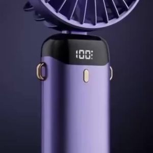 N15 Portable USB Rechargeable 5 Speed Mini Fan Adjustable Cooling Fan Handheld Fan with Battery Display