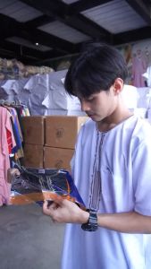 โต๊ปชายแขนสั้นคอกลม แบรนด์อีกาฟ IKAF งานเนื้อผ้าคอตตอนผสมโพลีเอสเตอร์ งานปักลวดลายสวยงาม งานตัดเย็บอย่างดีคุณภาพสินค้านำเข้า AE85