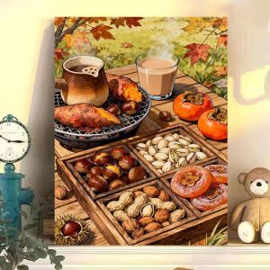 Acrylic Paint By Numbers Gathering Around The Stove Painting By Numbers on Canvas Coloring By Number for Adults Paint Digital