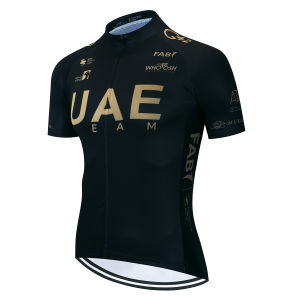 Áo Đi Xe Đạp Nam Đội Tuyển Chuyên Nghiệp UAE Mùa Hè Thoáng Khí Tay Ngắn Khóa Kéo Nhanh Khô Áo Xe Đạp Leo Núi Quần Áo Xe Đạp
