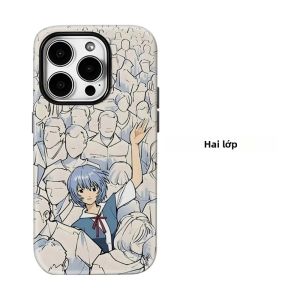 Ốp Điện Thoại Từ Tính Rei Ayanami Cho iPhone 17/16/15/14/13 Pro Max Plus - Ốp TPU PC Hai Lớp Chống Sốc Chống Xước