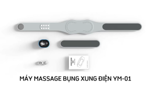 Đai Massage Giảm Mỡ Bụng Xung Điện EMS YM-01 Máy Giảm Mỡ Bụng Mát Xa Bụng Xung Điện Chườm Nóng Đánh Tan MỡSăn Chắc Da