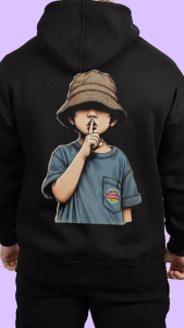 hoodie pria hitam polos RasaCloting sablon drippin shut