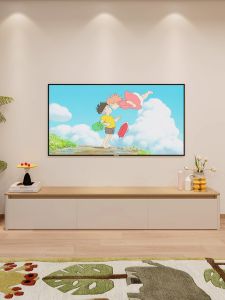 KEBIXIONG | Living Room New Wooden Cream Style TV Stand Storage Cabinet