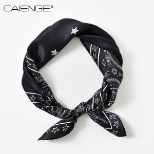CAIENGE | Fashion Silk Square Scarf for Both Men and Women