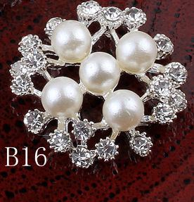 10PCS Handmade Vintage Metal Decorative Buttons Crystal Pearl Flower Center Alloy Flatback Rhinestone Buttons Craft Supplies