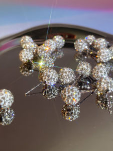 925 Sterling Silver Flashing Ball Earrings Womens Fashion Jewelry Small Simple Personality Hoops  out New Model