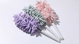 ปัดฝุ่นไมโครไฟเบอร์ การปรับยาวสูงสุด 70cm สำหรับไม้ปัดฝุ่น ผ่านการทำความสะอาด ข็งแรง ทนต่อการจับใช้งาน