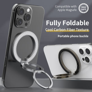 Mobile Phone Strong Magnetic Holder for Magsafe Double-sided Magnet Stand Portable Folding Ring Bracket for Xiaomi iPhone 16 15