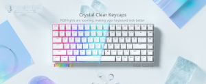 WOMIER 118 Key White Jelly Round Top Print Keycaps Ice Crystal Translucent OEM Profile Key cap for Cherry MX 61 68 104 Mechanical Keyboard