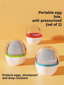 Joie Portable Egg Cup Creative Preservation Box Outdoor Food Grade Plastic Student Storage Box Carry out round Shape Container