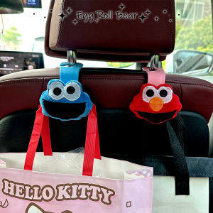 Cartoon Elmo Car Seat Back Hook Storage Organizer Weight Capacity Decorative Rear Seat Multi-Function Vehicle Accessory