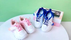 Giày Thể Thao Phối Lưới Thoáng Khí Thời Trang Xuân Thu 2025 Cho Bé Gái