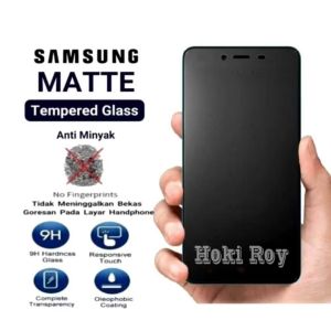 Matte Glass Full Layar Samsung A7 2018 A750 A8 2018 A8 Plus A5 2018 A6 2018 A6 Plus 2018 J4+ J6+ J2 2018 J2 Prime J2 Pro J4 2018 J4 Core J4 Prime Pelindung Layar Anti Minyak Full Cover