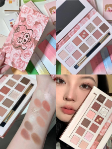 Perfect Diary Explorer Twelve Color Eyeshadow Palette Rose Cloud Lace Design Lucky Carp Red Fox Pattern Easy to Color Any Skin Type