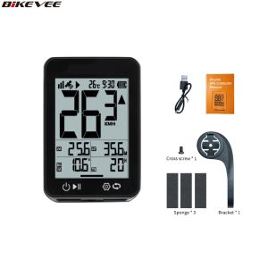GPS Wireless Bike Computer Cycling Speedometer Odometer Stopwatch Tracker with 2.4-inch LCD Screen And Backlight Bracket