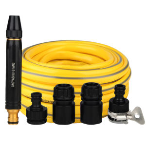 Tekanan Tinggi Nozel Cuci Mobil Tekanan Portabel Nozzle Air Sprayer Gun Dengan Selang 20m Mesin Cuci Lantai Cuci Dinding Taman Alat Pembersih Alloy Water Jet Pump Nozzle Gun Tugas Berat