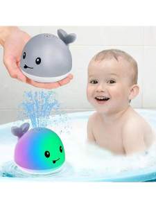 Baby Bath Toys Toddler Bath Toys for Kids Ages 1-3 Light Up Whale Bath Toy Sprinkler Pool Water Table Infant Baby Toys 6-12-1