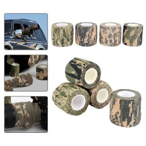 2Pc Hunting Tape Camo Hunting Camping Hiking Camouflage Stealth Tape Wrap Waterproof Accessories