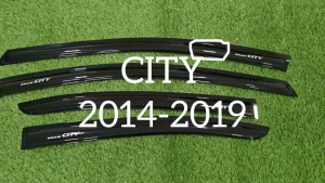 กันสาด กันลม CITY คิ้ว ดำทึบ ฮอนด้า ซิตี้ CITY 2014 2015 2016 2017 2018 2019 ใส่ร่วมกันได้ทุกปีที่ระบุ RI