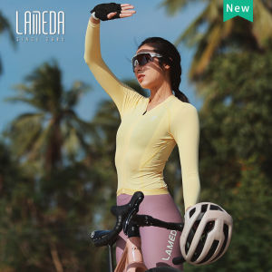 LAMEDA Cycling Jersey Long Sleeves Bicycle Thin Top Spring Summer Women Tight Breathable Quick Drying With Pockets MTB Road Bike Apparel