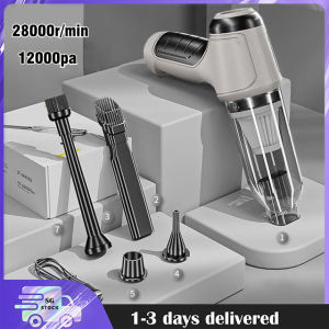 （SG Seller）3 IN 1 12000pa Blow Suck Inflate Multifunctional Vacuum Cleaner Wireless Super Power Handheld Air Duster for Car Home Desktop Keyboard Cleaning