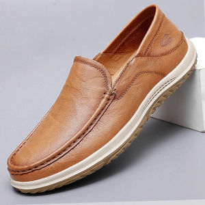 German Camel Active Mens Shoes Spring Business Leather Shoes Men Casual Leather Breathable Bean Bag Slip-on Gommino