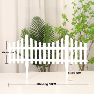 Cọc Rào Nhựa PVC Tăng Cường Dùng Ngoài Trời Rào Chắn Sân Vườn Rào Chia Khu Vườn Rào Chia Sân Vườn Bồn Hoa Tách Biệt
