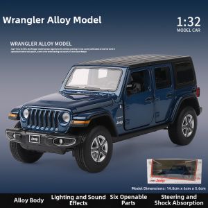 HUIYAO | Alloy Made Jeep Wrangler Sahara Model Car with Steering Shock Absorption Features Collectible Children Simulation
