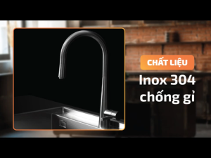 Vòi rửa chén Malloca K095SS inox nóng lạnh dây rút cao cấp thiết kế cổ ngỗng hiện đại sang trọng