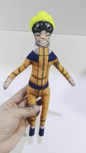 Bandai | 28cm Anime Naruto Doll Movable Funny Uzumaki Naruto Toy Shapeshift Figure Cosplay movable Abstract Wire Skeleton Prop Gift