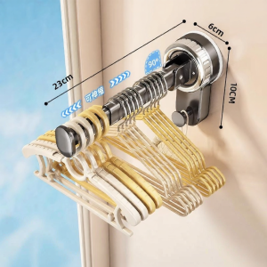 youqin | Multi-functional Telescopic Wall-mount Suction Hanger