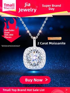 East Beauty | Moissanite Sterling Silver Necklace 2 Ct