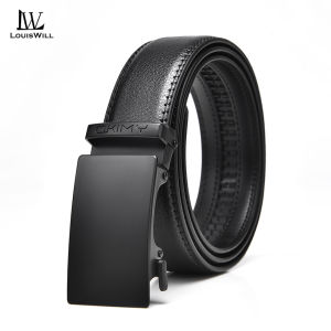 LouisWill Mens Belt Men Fashion Belt Men Genuine Leather Belts Pattern Belt Automatic Buckle Belts Brand Luxury High Quality Business Strap Male Waistband for Men