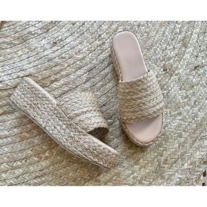 Balingsaya Beach - Womens Platform Wedge Slides Liliw Made Abaca