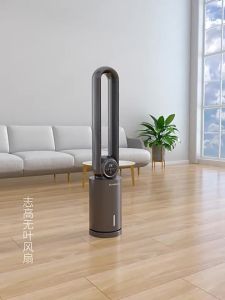 Tower Fan Bladeless Fan Stand Fan Standing Tower Fan Standing Fan Cooling Fan Bladeless Fan Water-Cooled Light Tone Household 风扇