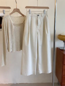 PAIBOLI | Summer Womens Loose Straight Cotton Pants