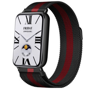 สายนาฬิกาผู้ชาย Xiaomi Original Milan Metal Magnetic Sport Band สำหรับ Xiaomi Watch 4 5 Redmi Band pro 8 pro สายนาฬิกาผู้ชายแบบยูนิเซ็กส์