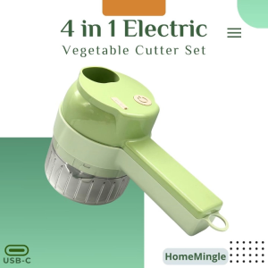 4 in 1 Electric Vegetable Cutter Set – ชุดเครื่องหั่นผัก+บดสับอเนกประสงค์แบบพกพา รุ่น DH005 (ชาร์จ USB-C / ไร้สาย)