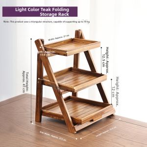 YILI DECO | Folding Wooden Storage Rack