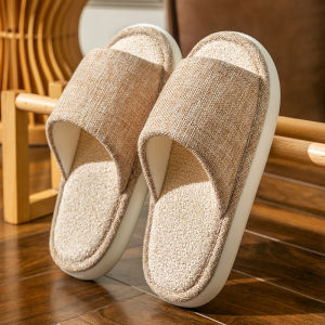 Spring & Fall For Home Cotton Slippers Home Men and Women Indoor Wooden Floor Soft Bottom Fabric All Year Round Feeling of Shit Cotton Slippers