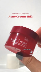 SR12 ACNE CREAM KRIM HERBAL ALAMI MEMBANTU MENGAWASI JERAWAT