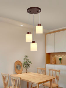 Dining-Room Lamp Log Japanese Pastoral Style Dining Table Bar Lamp Walnut Solid Wood Creative Hallway Bedroom Bedside Small Droplight