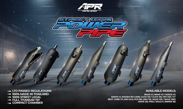 APR POWER PIPE STREET LEGAL BLUE TIP | Lazada PH