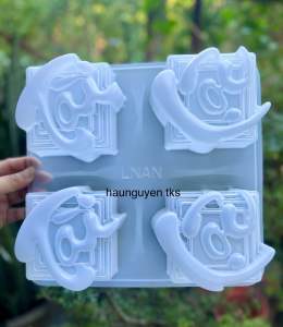 Khuôn rau câu tết TÀI-LỘC nhựa PP (vĩ 4 cái)
