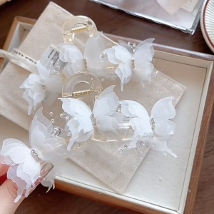 MallMainan-C1384 Jepit Rambut Wanita Motif Kupu Kupu Mutiara Jepitan Butterfly / Hair Claw Jeday