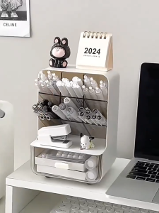 กล่องอเนกประสงค์ เก็บเครื่องสำอาง เก็บปากกา  กล่องเก็บของแบบช่วงเอียง กล่องเก็บสะสม พร้อมส่งจะไทย